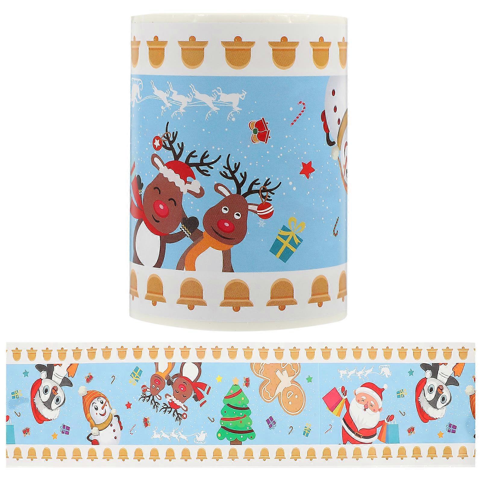 Self Adhesive Christmas Border Trim for Bulletin Boards, Chalkboards, Classroom, Office and Party Decorations