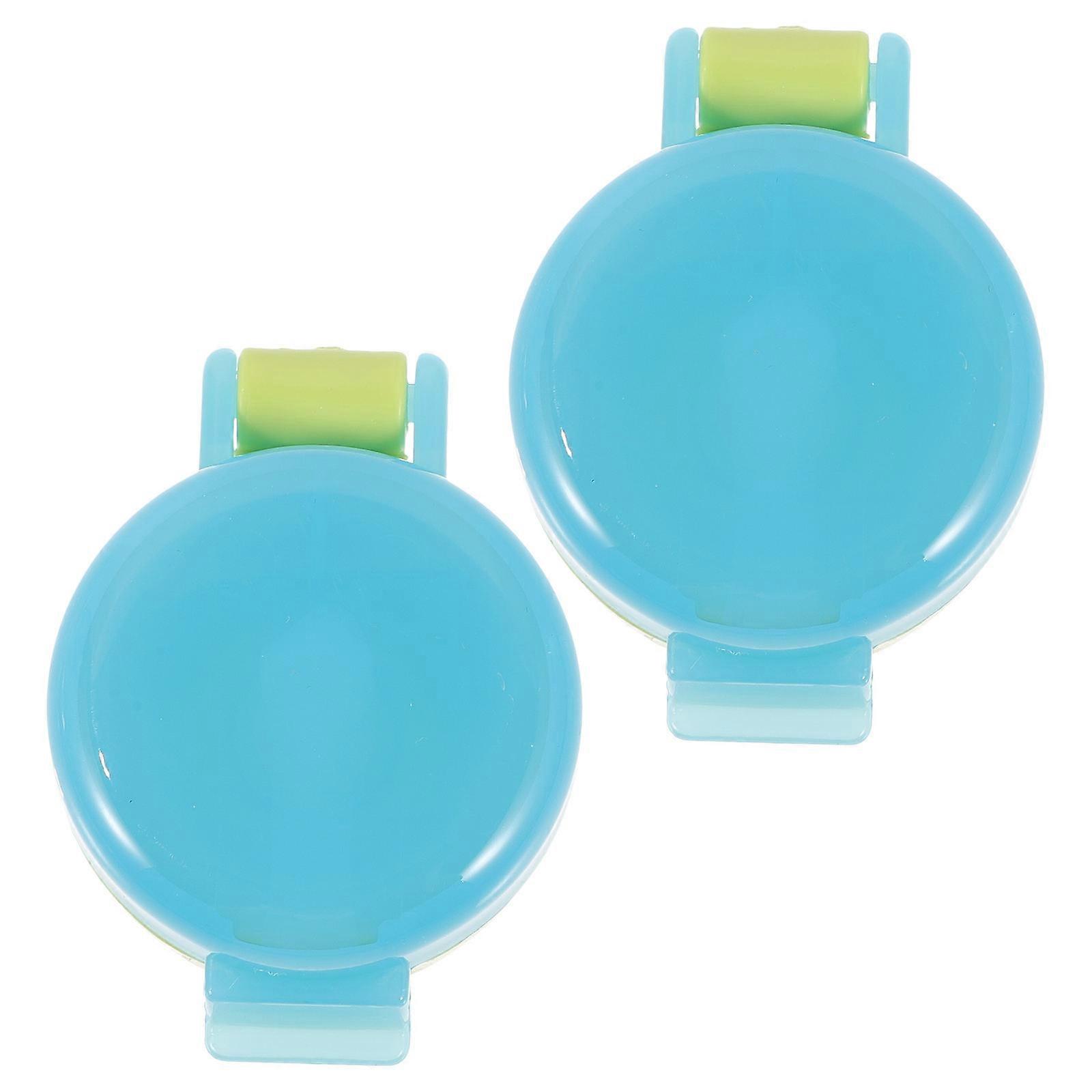 Practical Bottle Cover Pouring Straw Sealing Leak-Proof Blue 5.00X4.00X3.00CM 2Pack