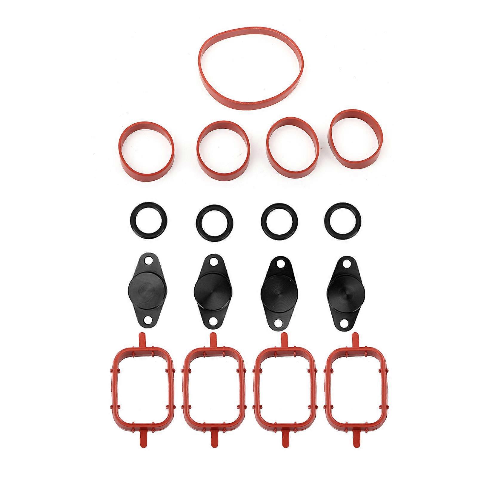 4x22mm מערבולת מנוע דשים מחק תקע ריק עם אטמי גומי מתאים E46 320d / 318d (שחור)