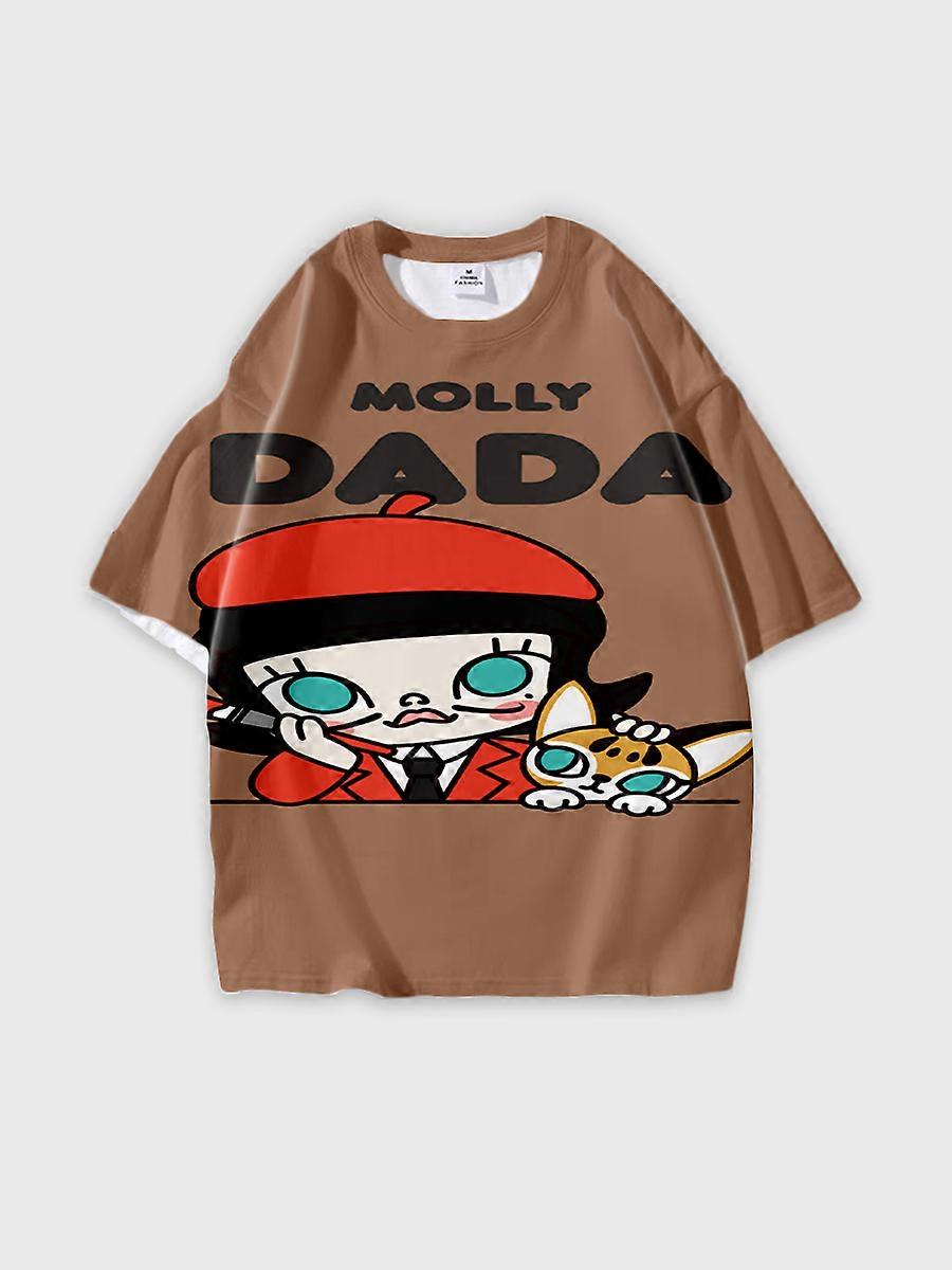 T-shirt round neck Pattern loose short sleeve JW343