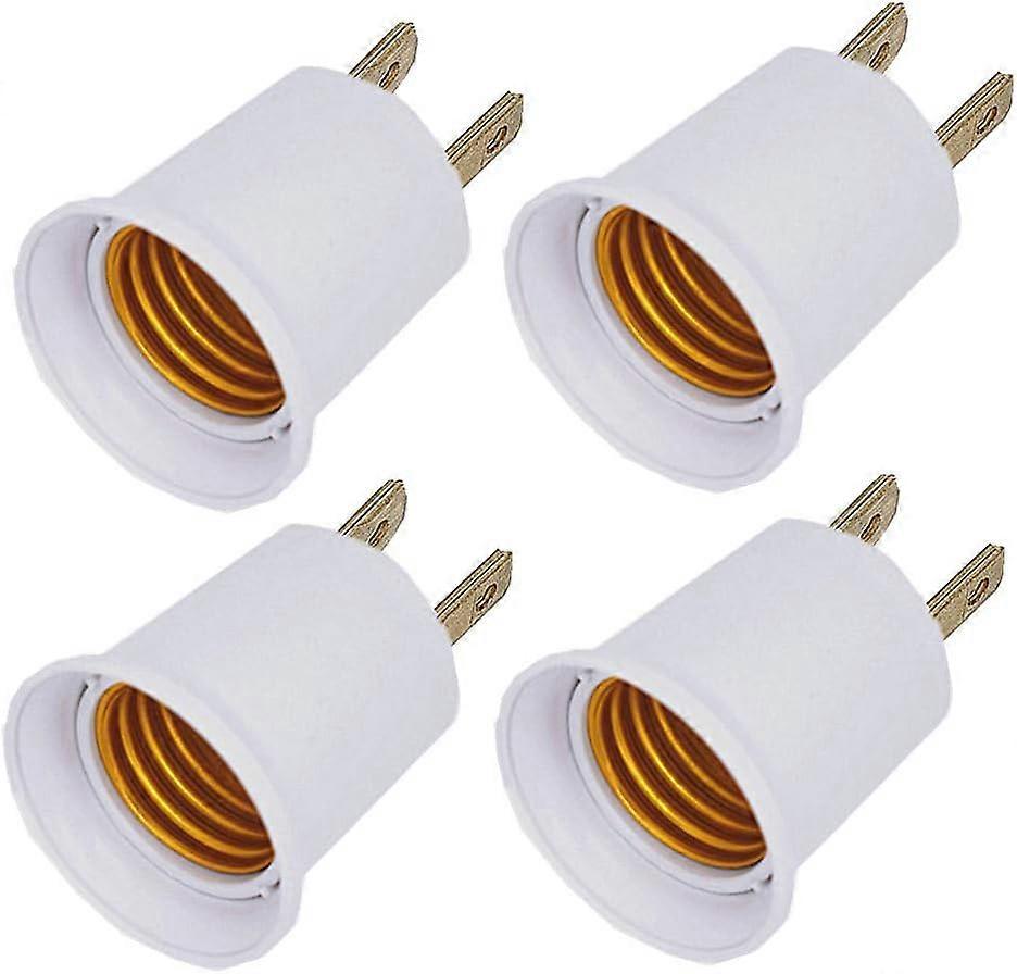 4PACK E26/e27 Socket Adapter Converts Outlet to Lamp Socket,AC Plug to E26 Two Outlet Light Socket Adapter,white1
