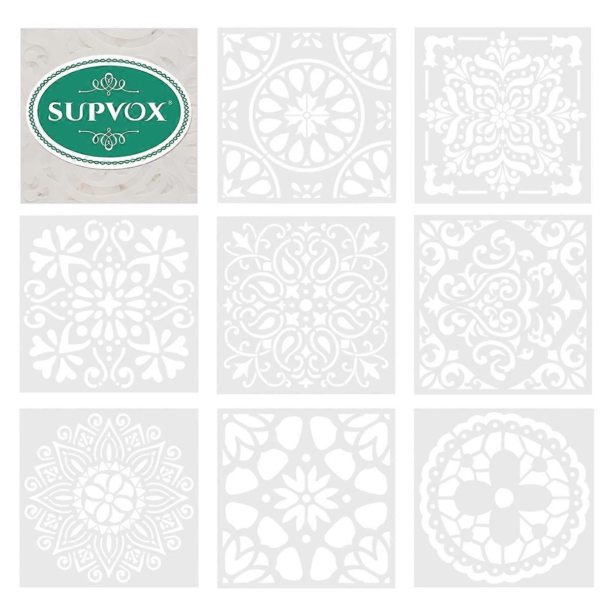Hollow Out Drawing Stencils For Fabric Painting Diy Projects 8Pcs Assorted Color