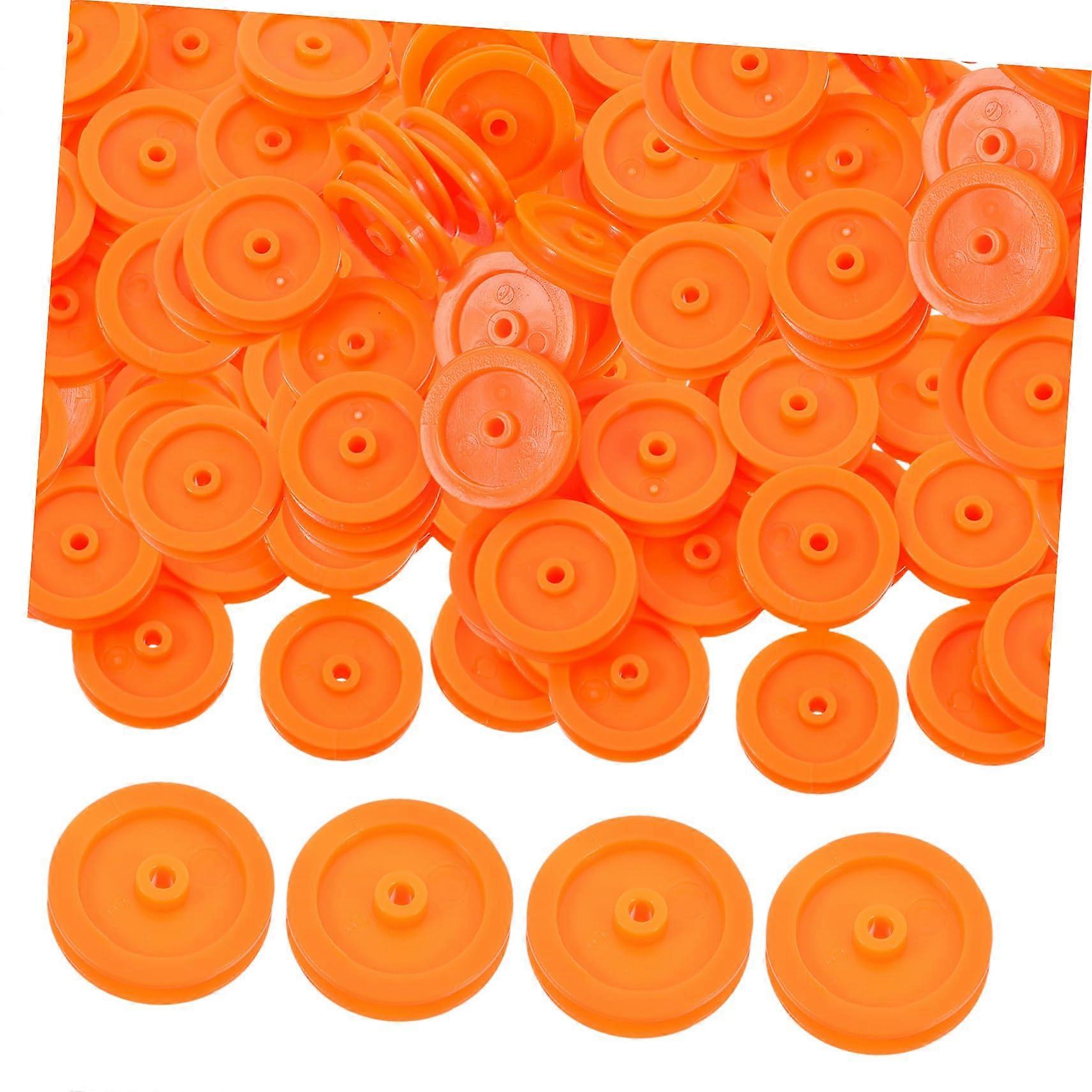 100 Pieces Plastic Pulley Wheels Durable DIY Mini Gear Motor for Model Building Robots and Craft Projects for Mechanical Learning Purposes