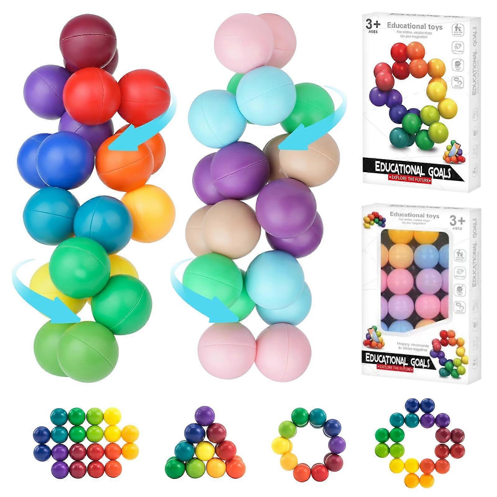 Rainbow Fidget Variable Ball Sensory Toy for Stress, Autism, Fun, Kids, Adults