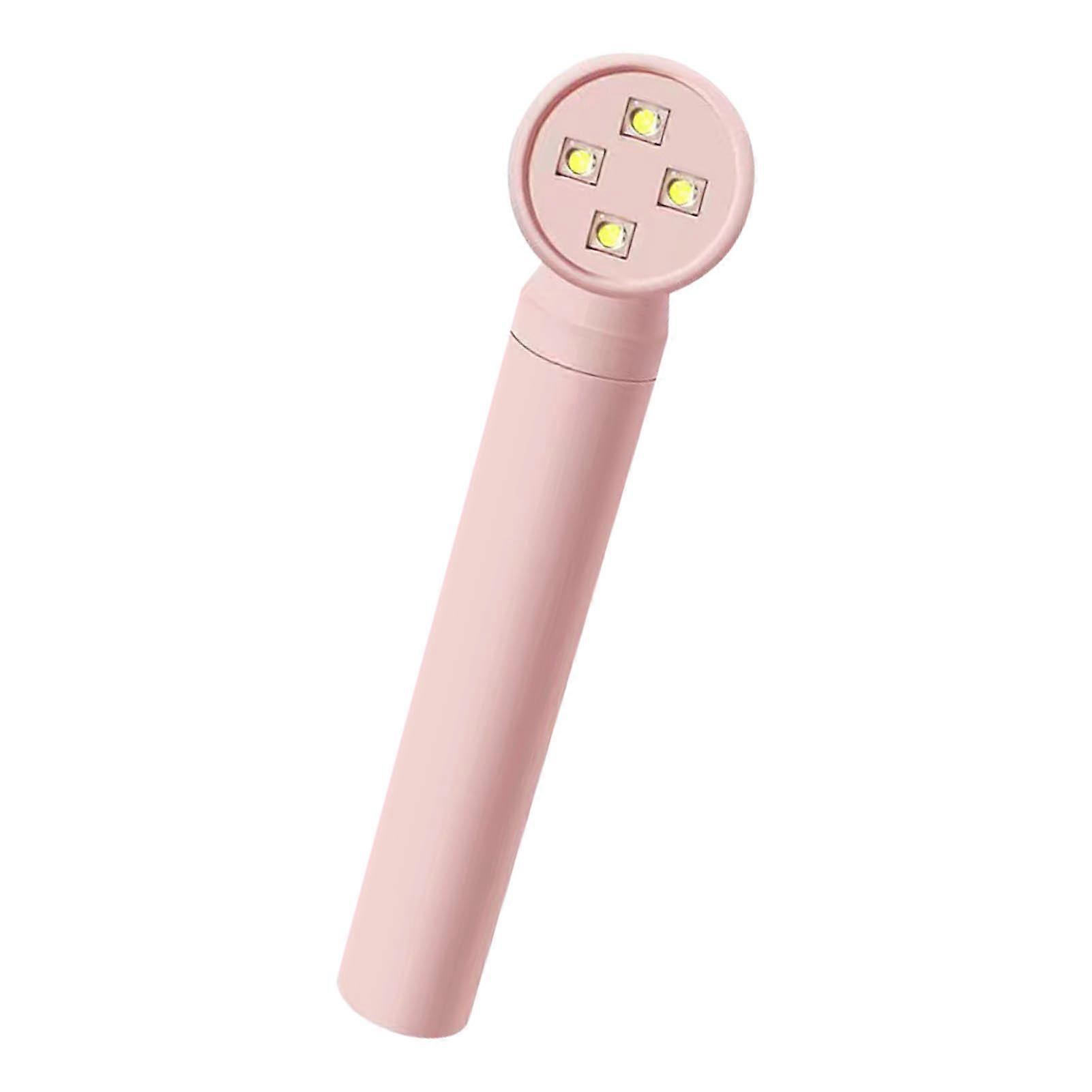 Shower Shape Nail Light Rechargeable Handheld Portable Timing Multi Functional Fast Curing Nail Lamp Pink