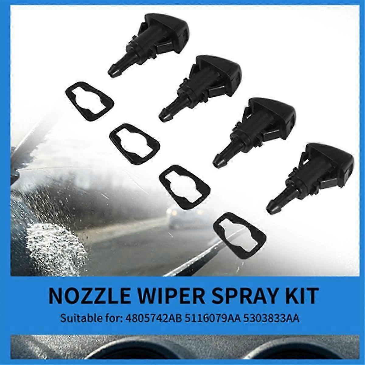 16 Pack Front Windshield Washer Nozzles Wiper Kit Replacement for Certain Models