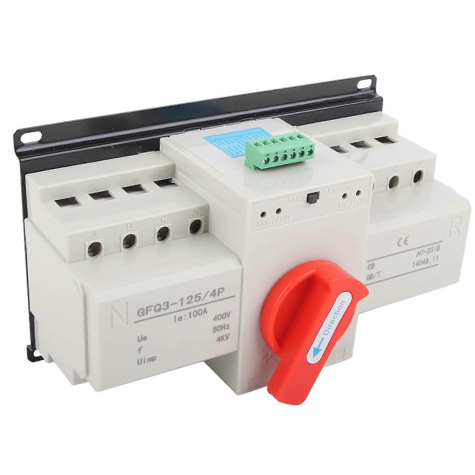 Dual Power Automatic Transfer Switch Mini 100A 4P Generator Transfer Switch for Hospital AC400V