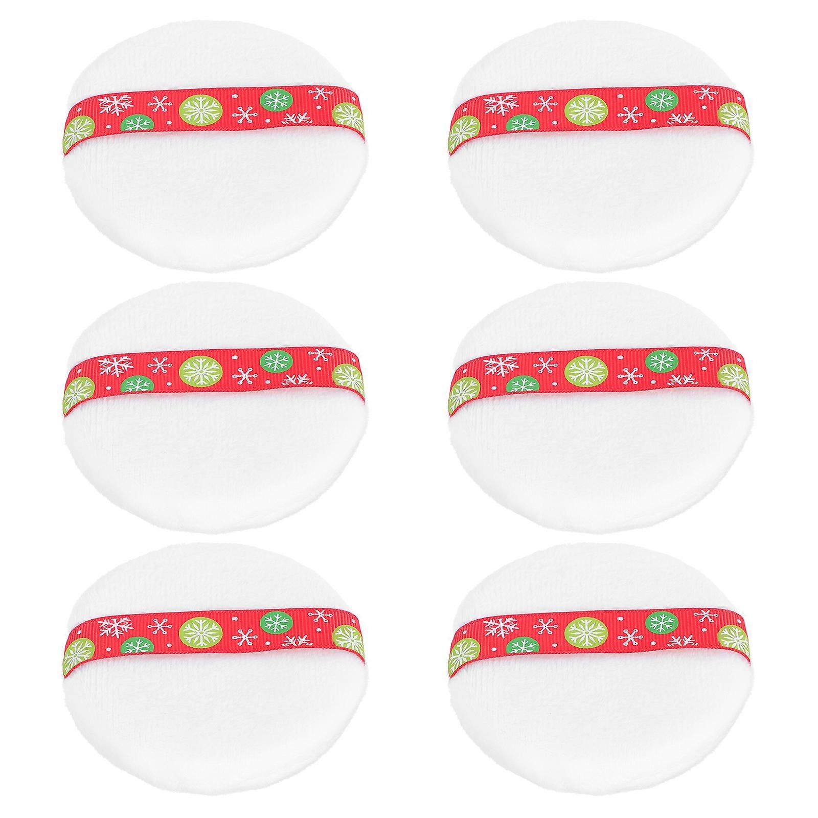 Supple Xmas Makeup Powder Puff for Foundation Application 6Pcs