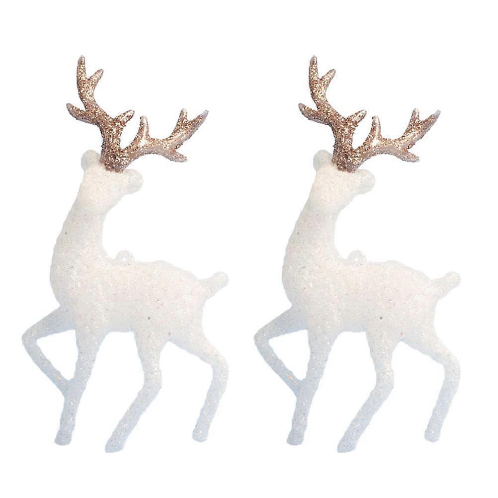 Christmas Deer Miniatures   Shiny Crystal Cake Decorations & Tree Ornaments