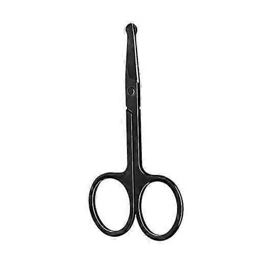Stainless Steel Makeup Scissors for Eyebrow Nose Hair and Eyelash Trimming, Portable Black Beauty Tool