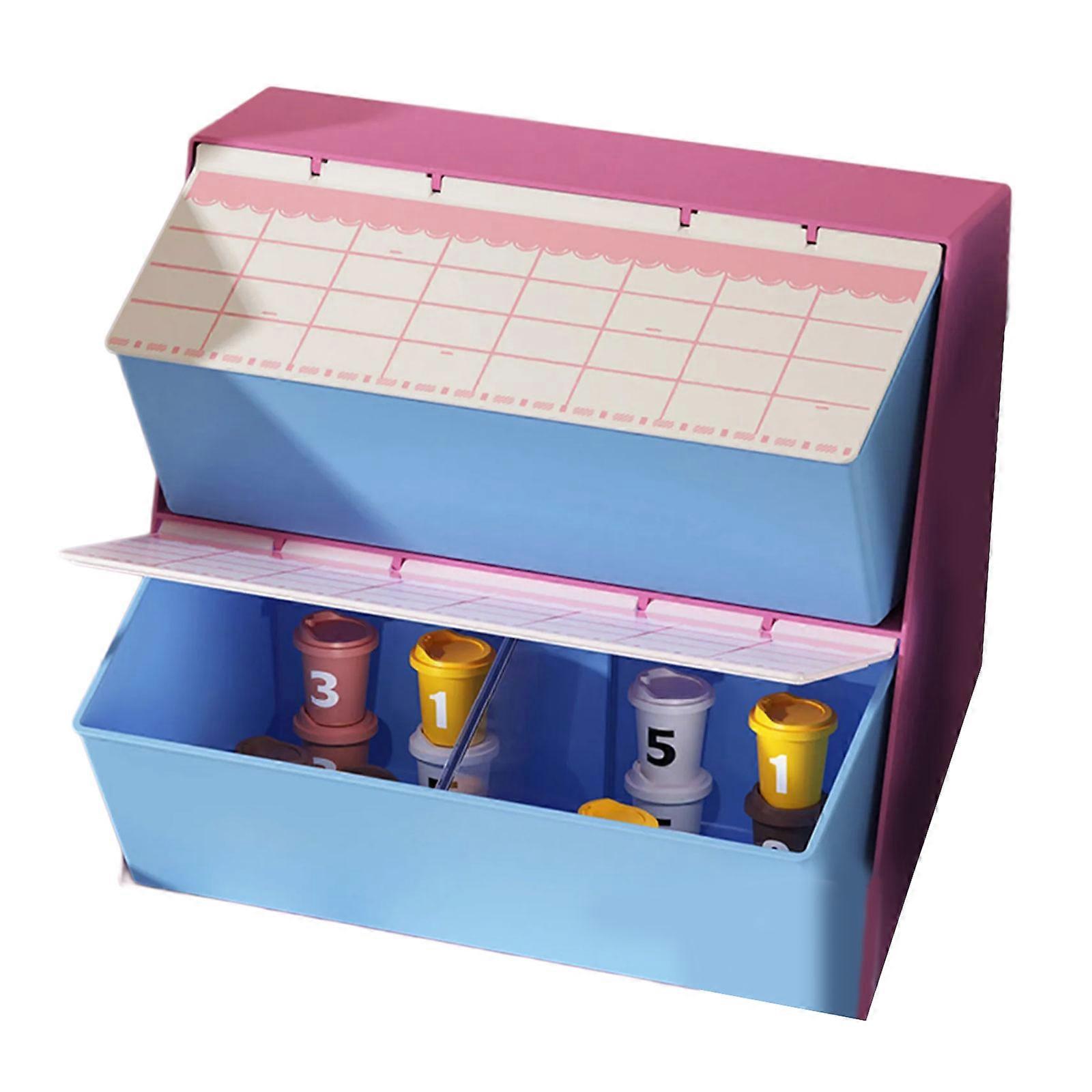 Multi Compartment Capsules Coffee And Teas Bag Organiser For Desktop Space Efficient Home Office Storage Container Multicolor