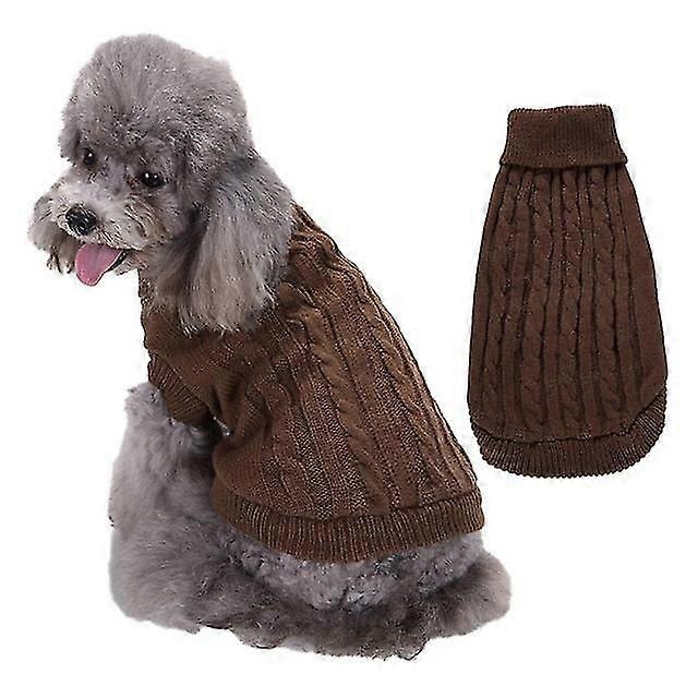 Warm Small Large Dog Sweater Cat Clothes Winter Turtleneck Pet Puppy Knitwear Sweaters Clothing For Cat Small Medium Big Dogs