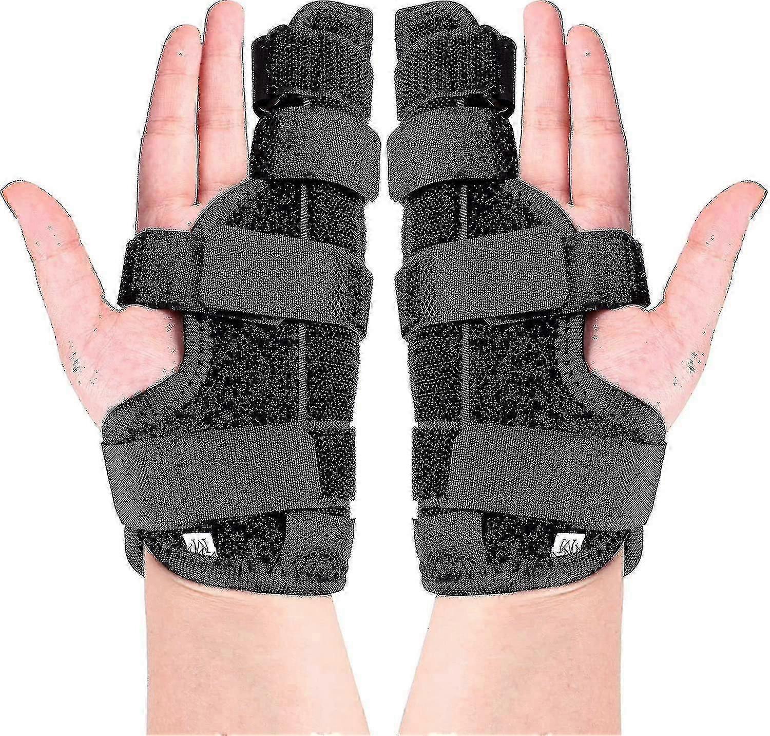 2 Pack Boxer Finger Splint Padded Support Brace Boxer Fracture Splint Metacarpal Finger Splint Hand