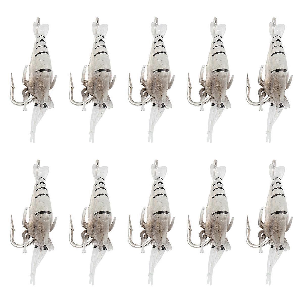 MultiColor Noctilucence Fishing Lures PVC Soft Bait for Fishing Use 10pcs 4cm Shrimp Lures