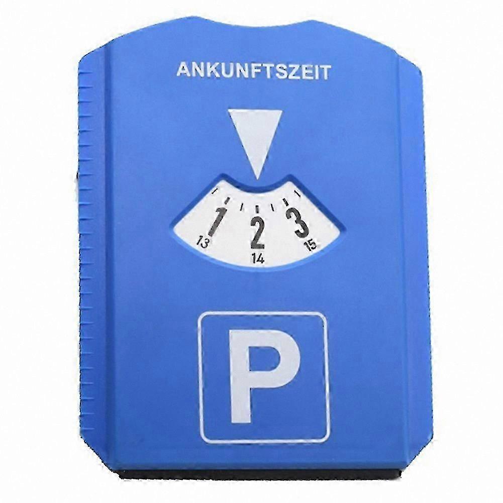 Adjustable Parking Disc with Snow Scraper and Time Display for Vehicle Arrival Tracking