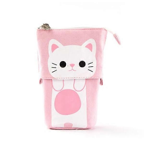 Durable canvas foldable case with cute cat pattern - case for students and office supplies for boys, Gi