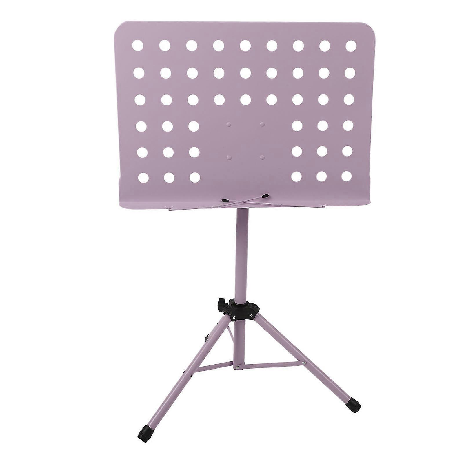 Sheet Music Stand Portable Foldable Lifting Professional Music Book Stand for Guitar Violin Purple