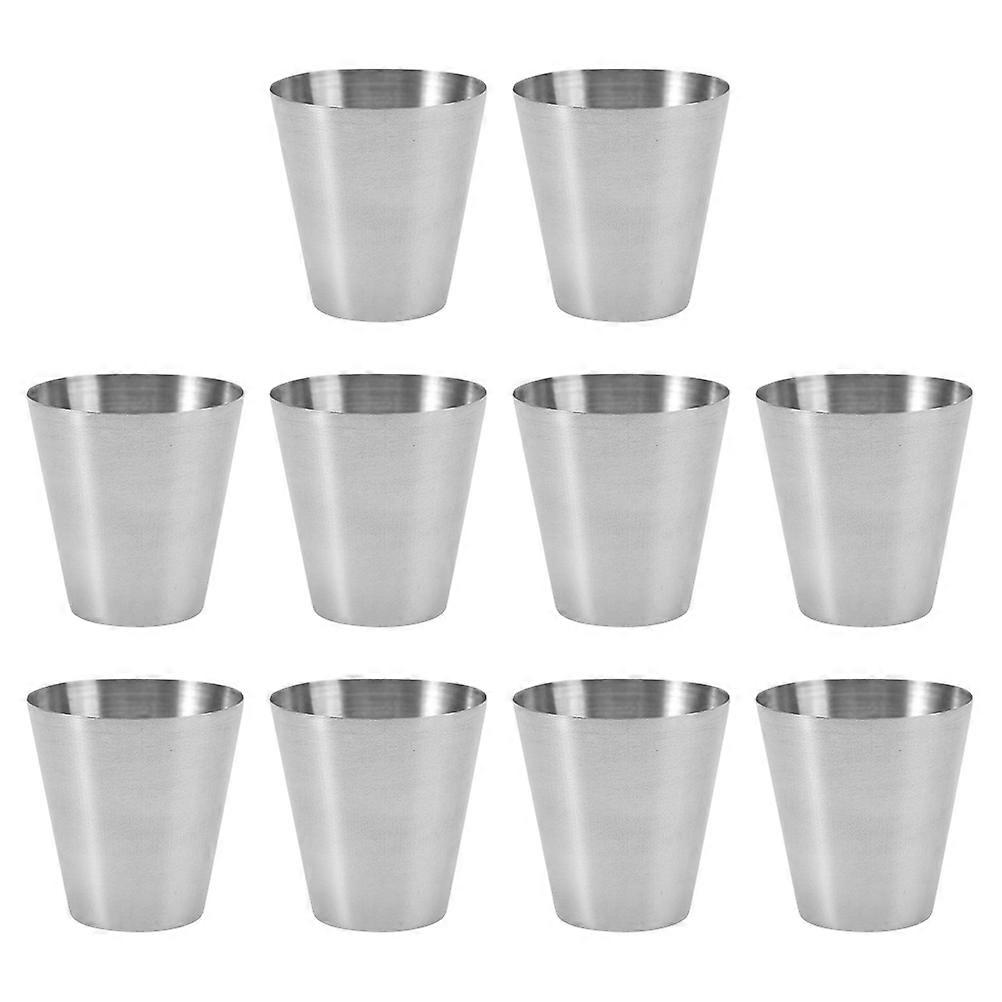 Stainless Steel Picnic Cups Stackable Rust-Proof For Outdoor Enthusiasts 10Pack