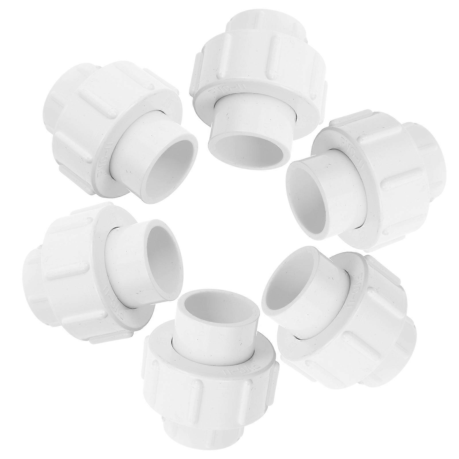 6Pcs Pipe Connector Coupling Fitting Water Connector Garden PVC Pipe Adapter Accessories
