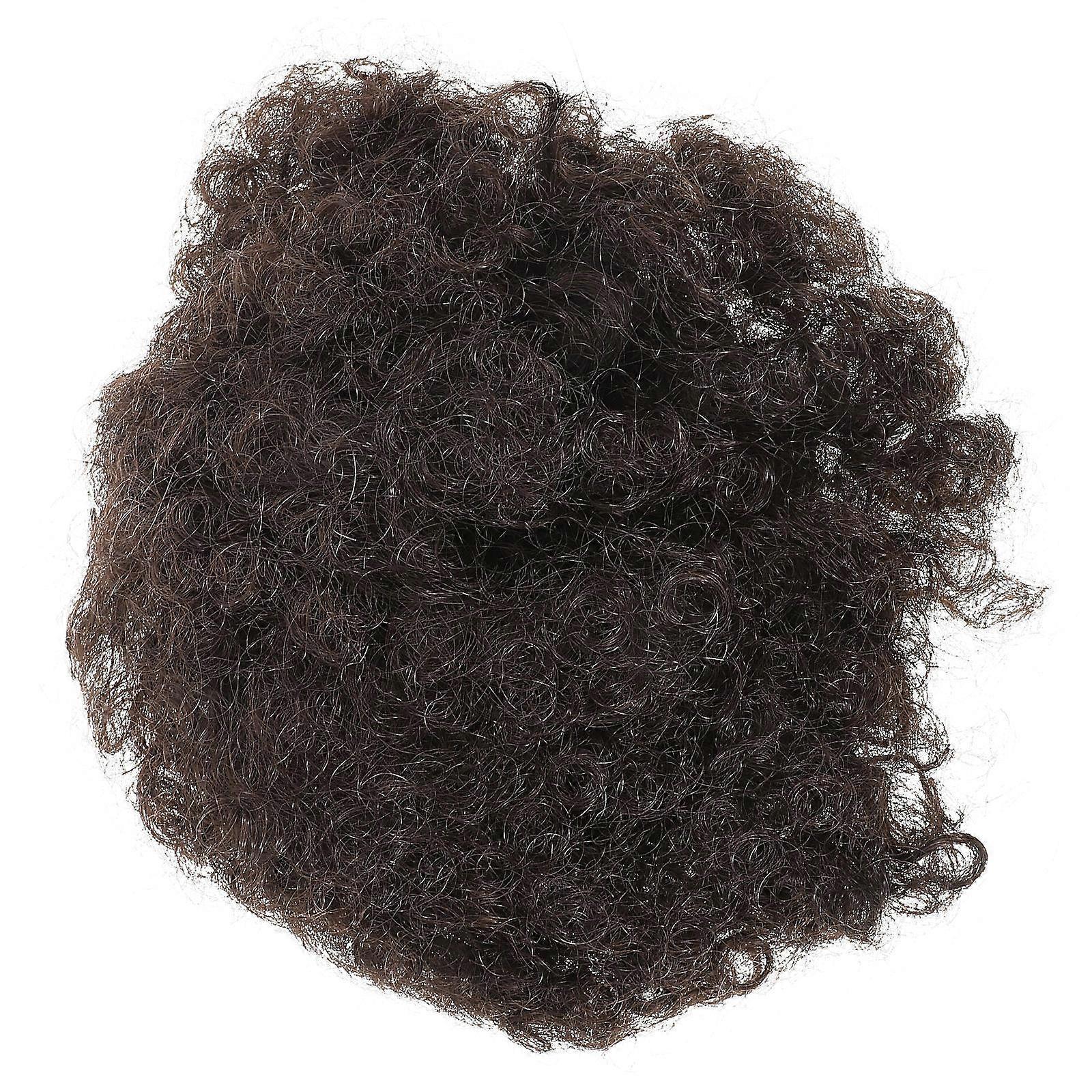 African Drawstring Ponytail Human Hair Extensions for Black Women Brown Color High Temperature Wire