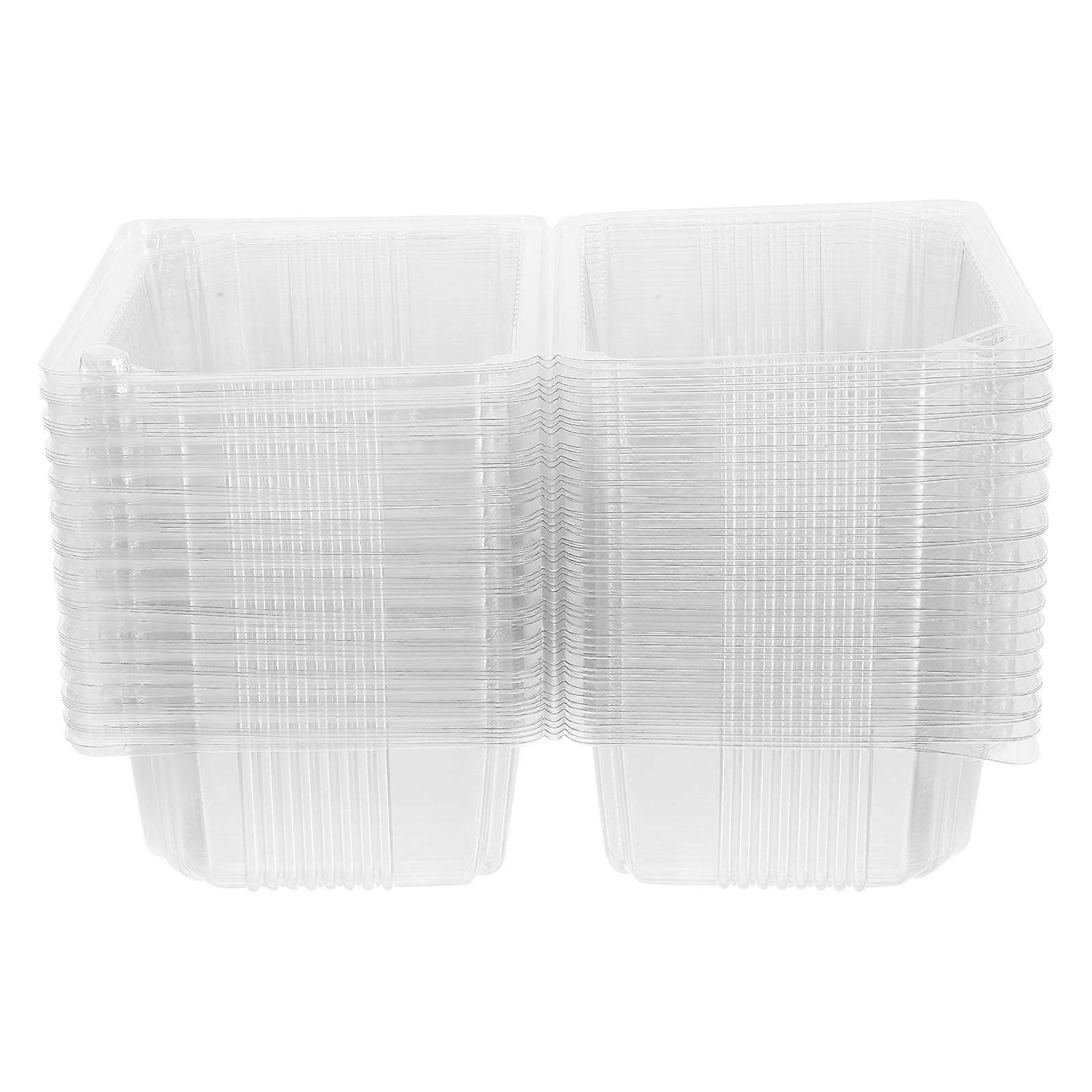 Box für Kuchen Cupcake Behälter Muffin Box Lagerung Event Feier 13,50 x 10,50 x 9,00 cm Transparentes Display 50 Stück
