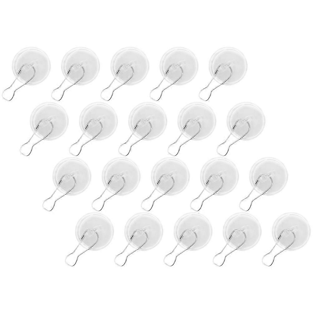 Self Adhesive Clear Hooks No Drill Design Perfect For Indoor Use 3x3cm 20Pcs