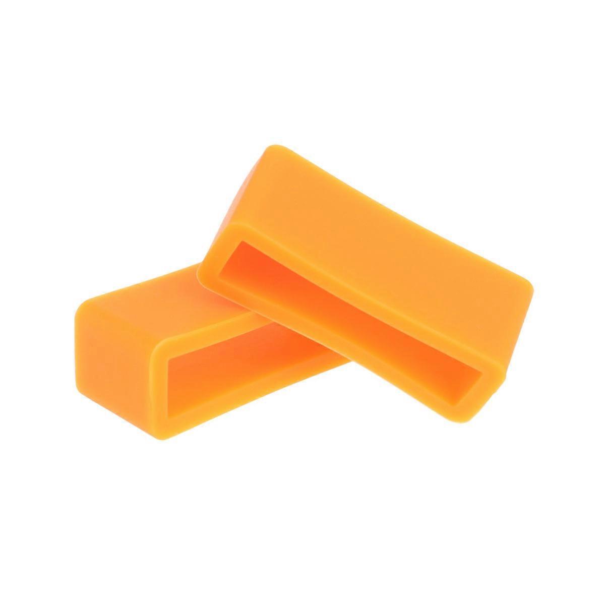 Retainer Rings For Watch Strap Durable Orange 2Pcs Positioning Buckles Everyday Use