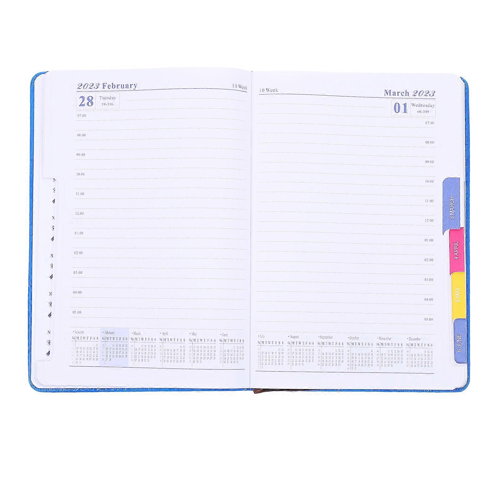Blue Academic Planner 20222023 for Daily Plan with Delicate Inner Page Design Paper A5 Size