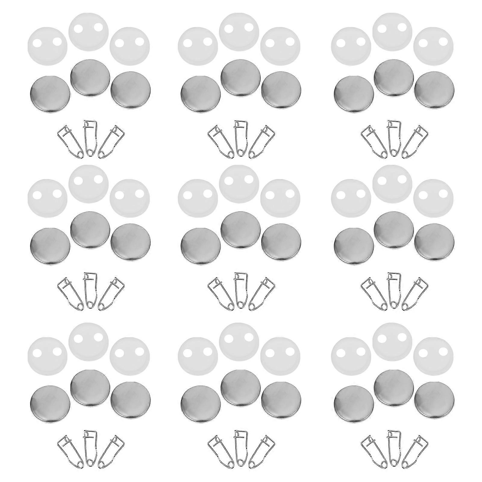 60 Pack Unfinished Button Pin Badges Durable Blank Badge Craft Kit for DIY Projects, Weddings, Birthdays, and School Decorations