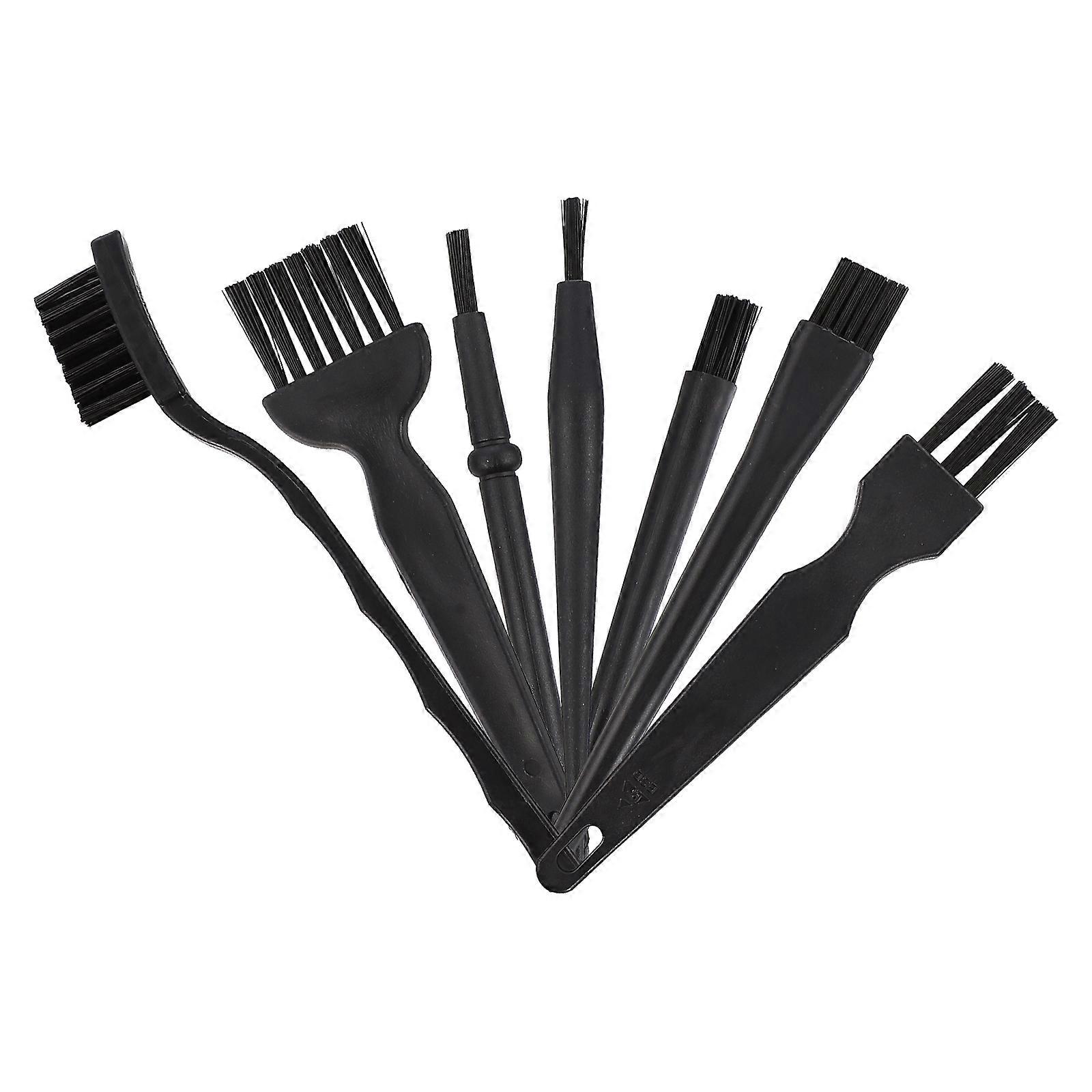 Black AntiStatic Cleaning Brush for Keyboard and Electronics PA and PP Material Portable 7 Pcs Set