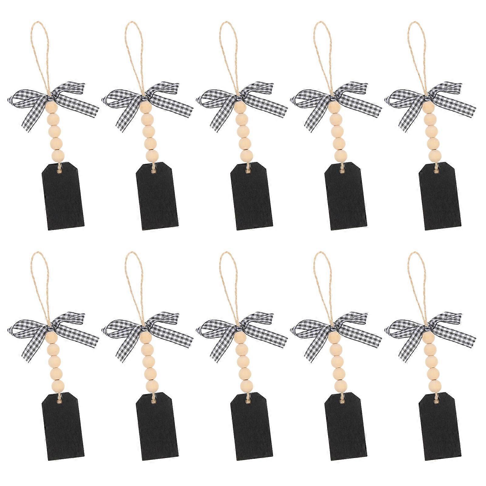 Black DoubleSided Chalkboard Tags with Lanyard for Decor Lightweight