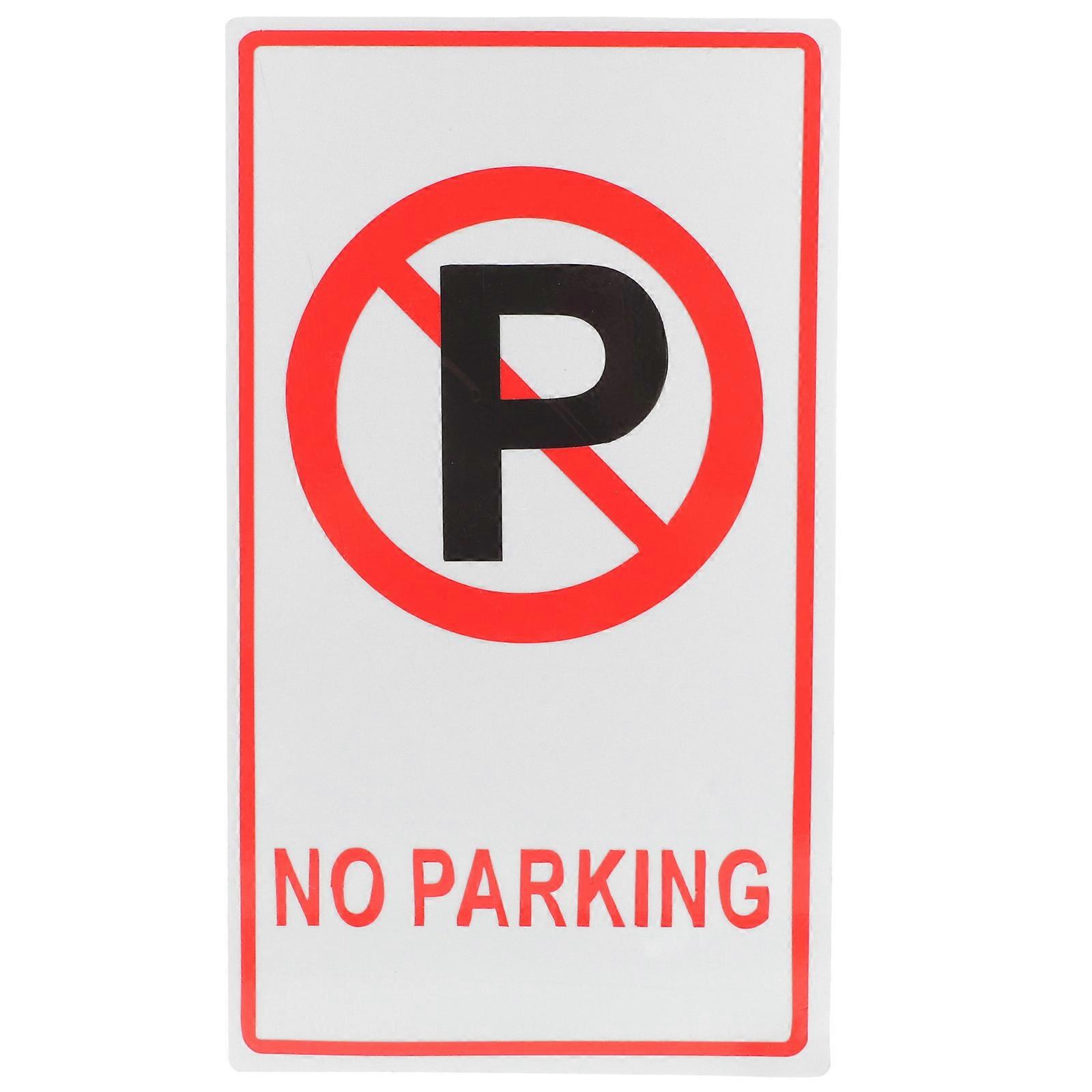 Reflective No Parking Metal Traffic Sign Weather Resistant Warning Board for Driveways, Roads, and Garages Easy to Install
