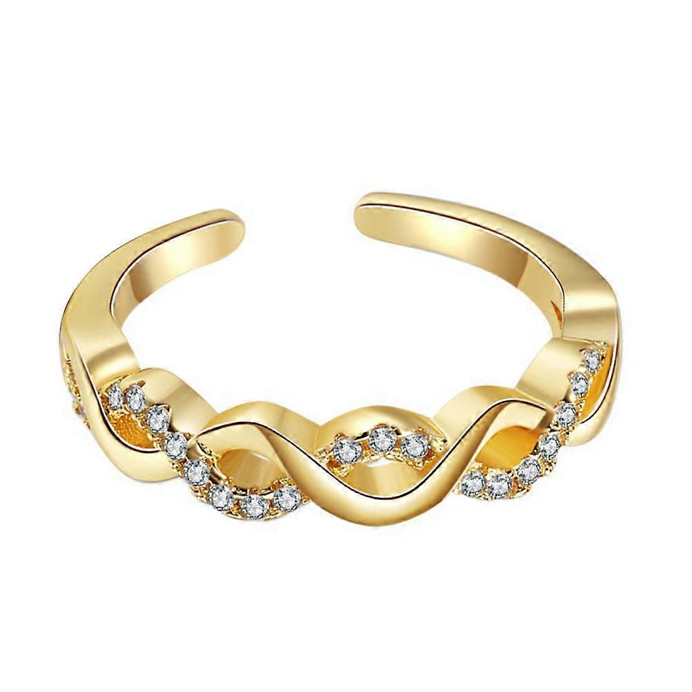 Women Open Ring Aesthetic Finger Band Adjustable Size Assorted Color 1Pack