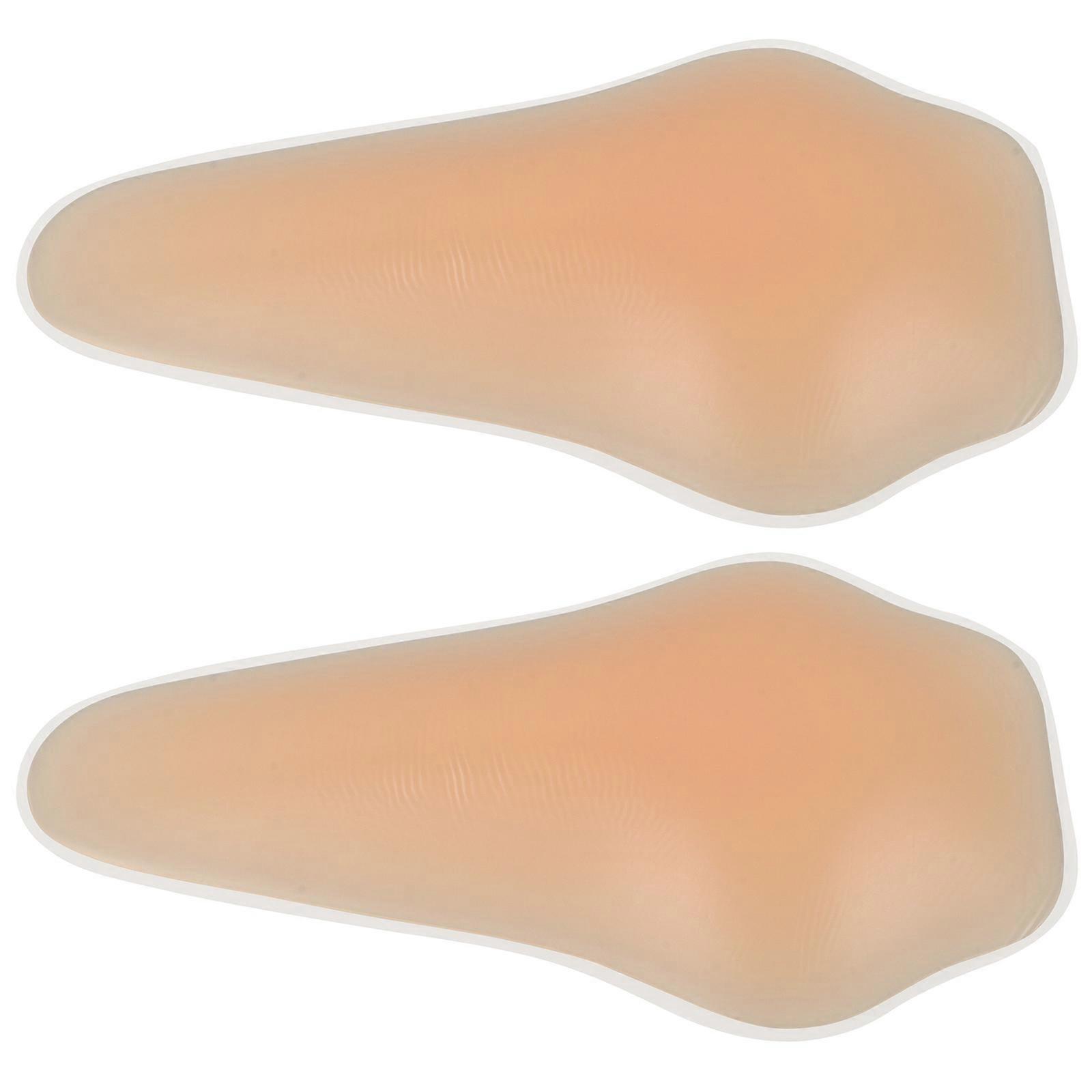 Silicone Adhesive Skating Pads for Children Light Yellow Comfortable Fit with Shock Absorption 1 Pair