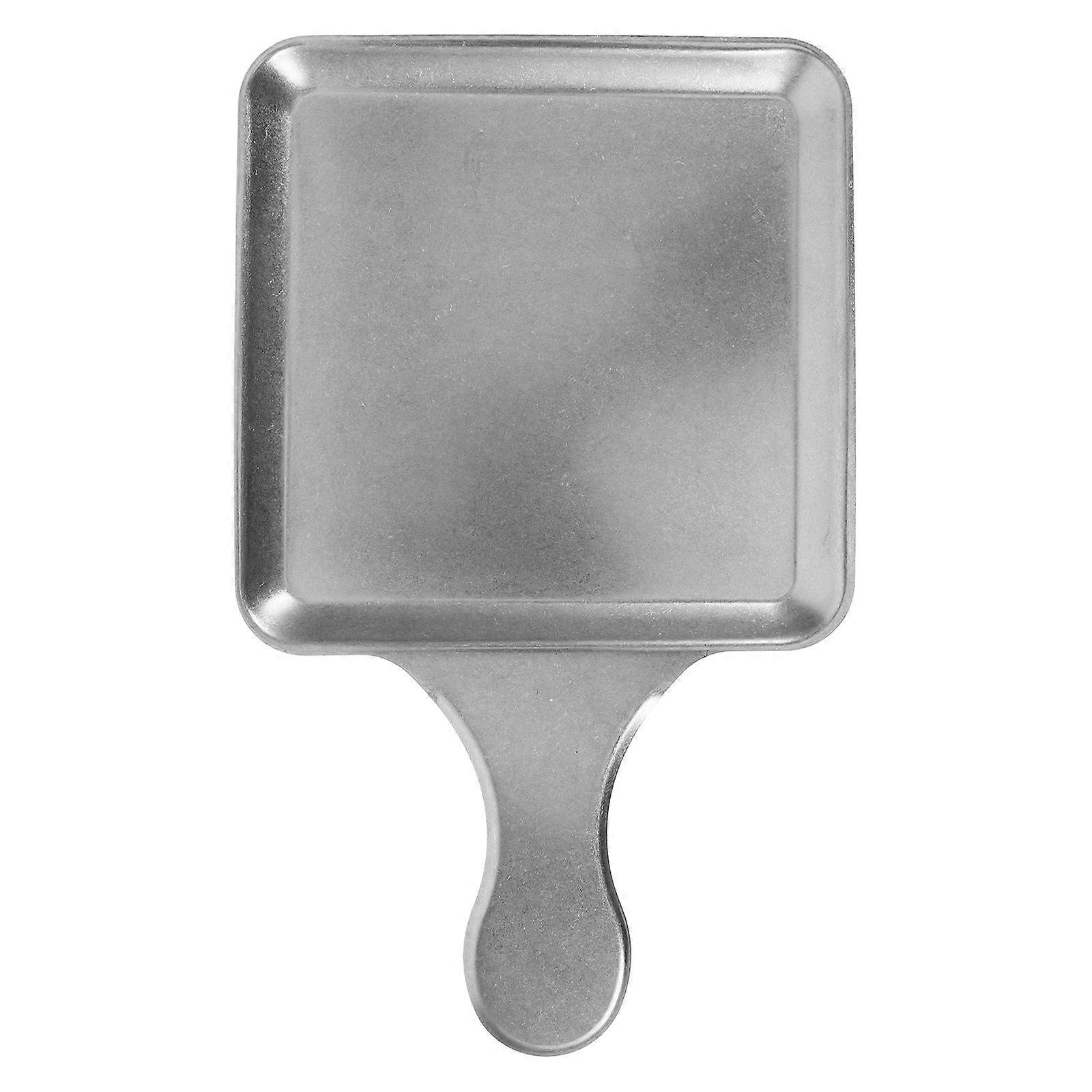 Griddle Pan Stainless Steel Square Barbecue Plate For Western Dinner Parties Picnics With Convenient Handle 1Pack
