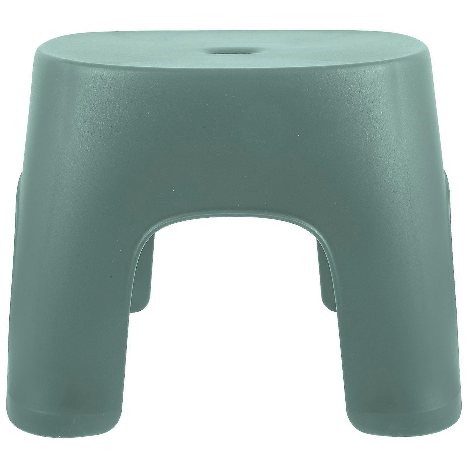 Lightweight Portable Plastic Step Stool with Slip Resistant Feet for Bathroom, Kitchen, and Home Use – Green Multi Purpose Stool for Adults