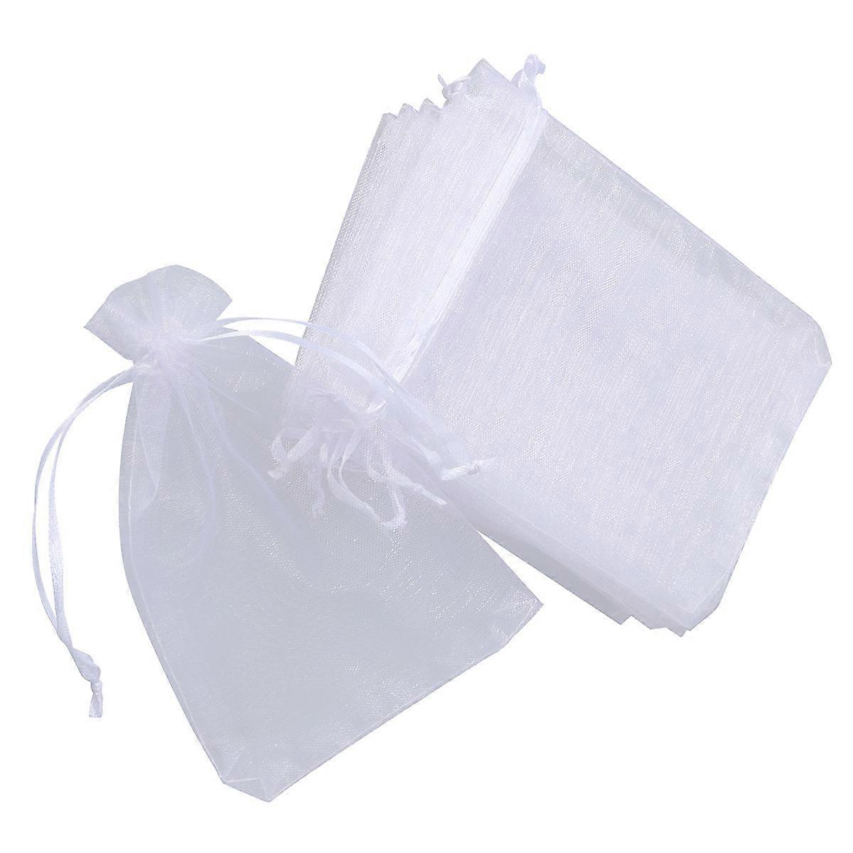 Candy Storage Drawstring Gift Bags With 100Pcs Count Perfect For Wedding And Party Supplies In White Color