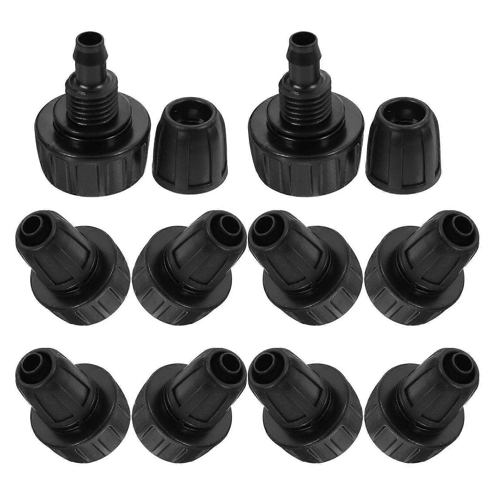 10 Pack Drip Irrigation Faucet Adapter Durable ABS Garden Hose Connector for Easy Daily Use Black