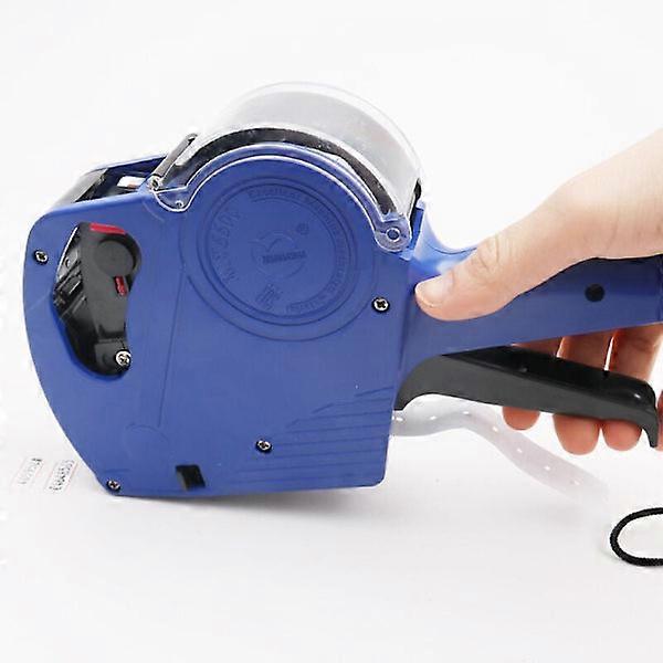 MX-5500EOS 8-Digit Price Labeler, Pricing Tag Gun with Label Rolls and Ink Rolls for Office, Store and Grocery - Blue
