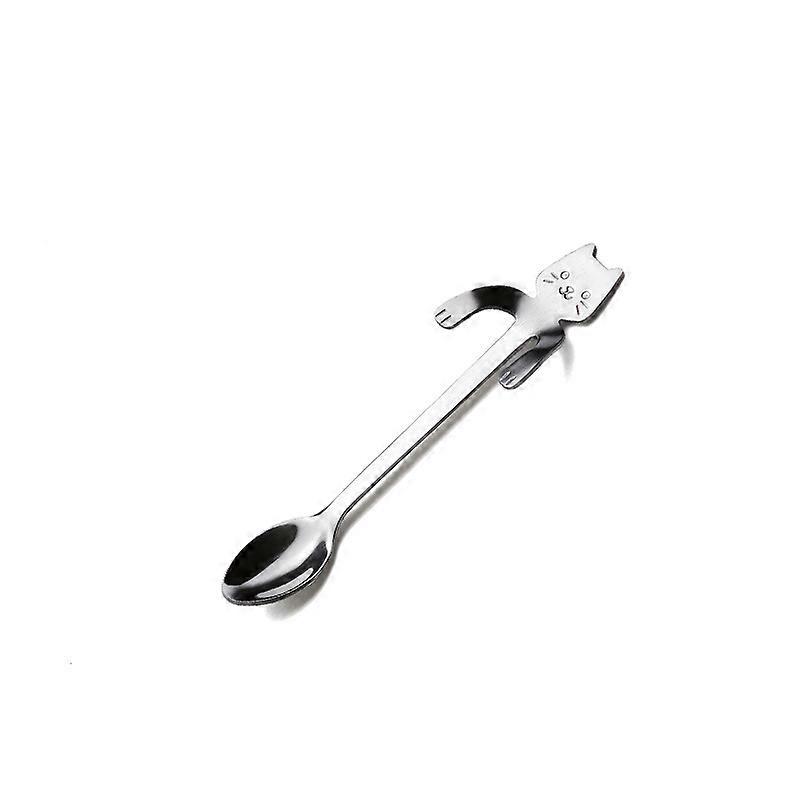 Small Cute Coffee Spoon 304 Stainless Steel Cartoon Cat Spoon Spoon Dessert Snack Scoop Milk Kids Spoons Tableware