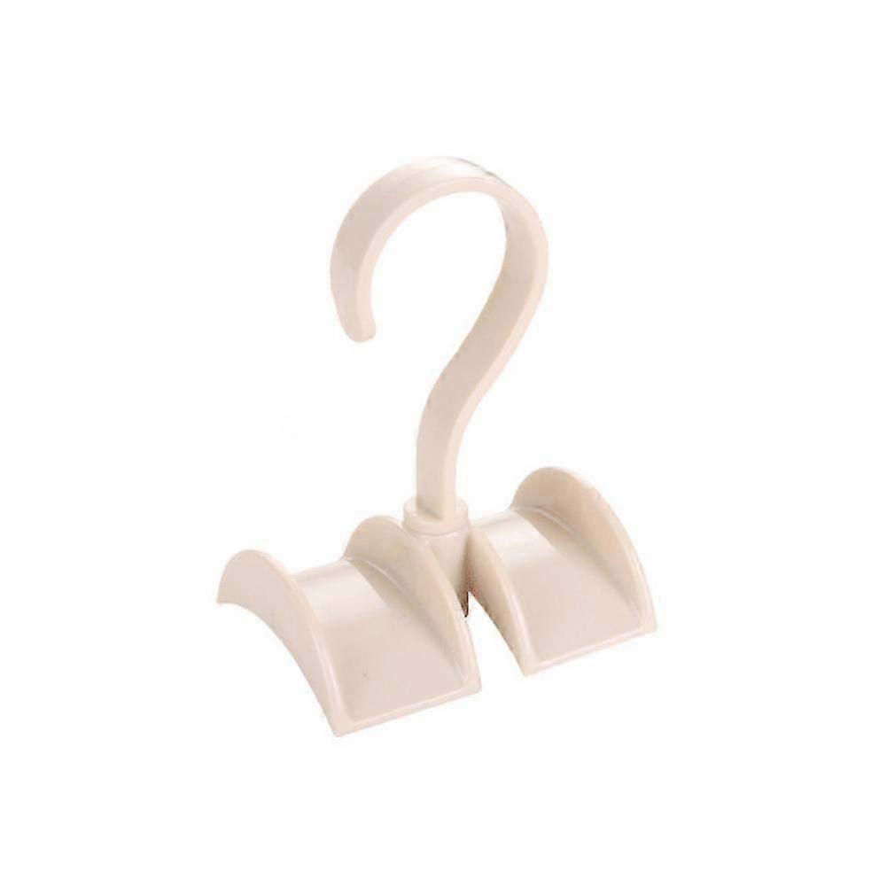 Rotatable Bag Hook Holder & Hanger Storage Rack - Beige Belt & Cap Storage Solution for Home & Office Organization