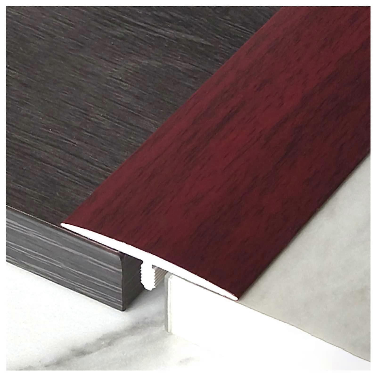 Selfadhesive Tmold floor transition strip, wood grain, for wood to tile, H 35'