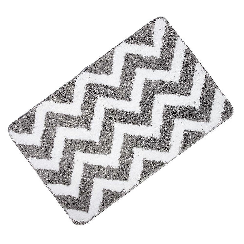 Shower Mat Water Absorbent Striped Accessory For Families Polyester Material Anti-skid 1Set