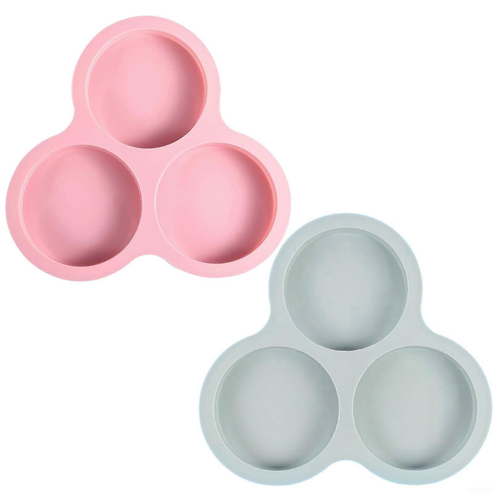 Reusable Silicone Egg Molds for Air Fryers, Ideal for Pancakes and Muffins, Pink and Gray Color, Food-Grade Material
