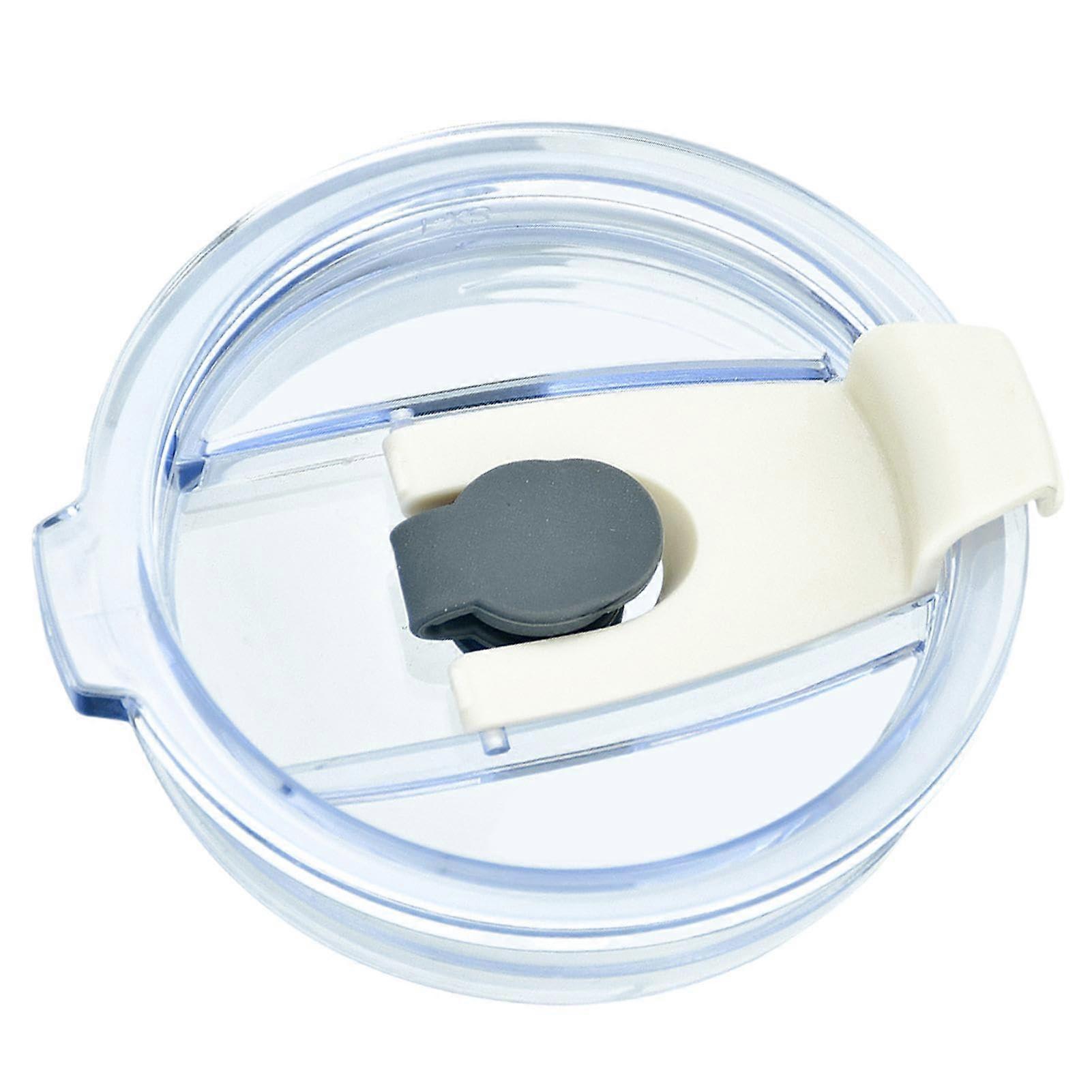 Cup Lid Replacement for 40 oz Glass Cups, Leak-proof Transparent Straw Lid, Beige Drink Protector for Parties
