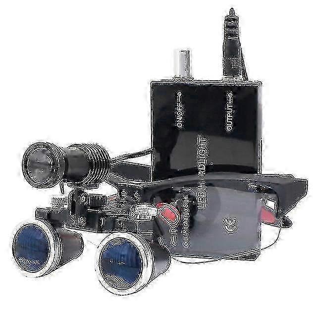 Lupa Dental 2.5x/3.5x 420 mm Lupa Binóculo Lupa Cirurgia Operação Cirúrgica Lupa Com Luz de Cabeça Spotlight-MXBC