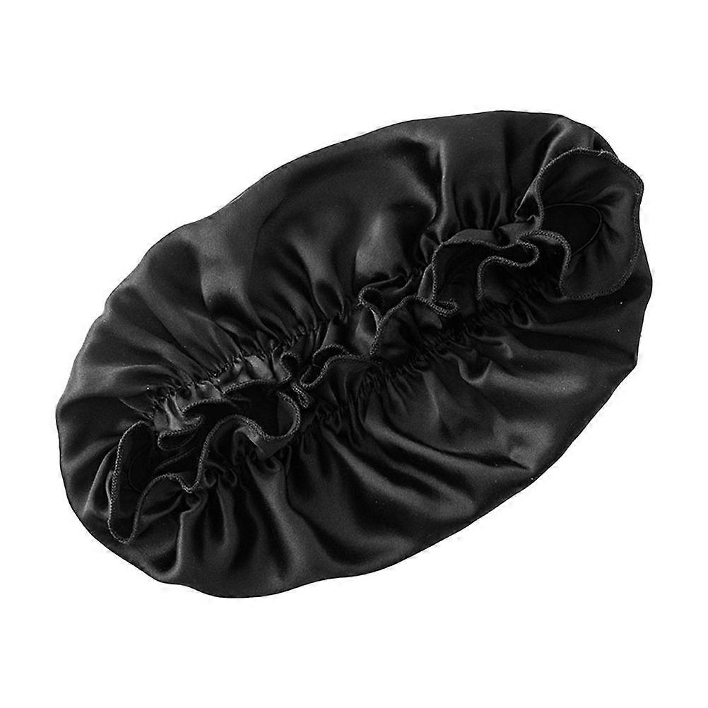 Black Silk Bonnet Cap for Women Soft and Smooth Keeps Hair Moisturized All Year Round