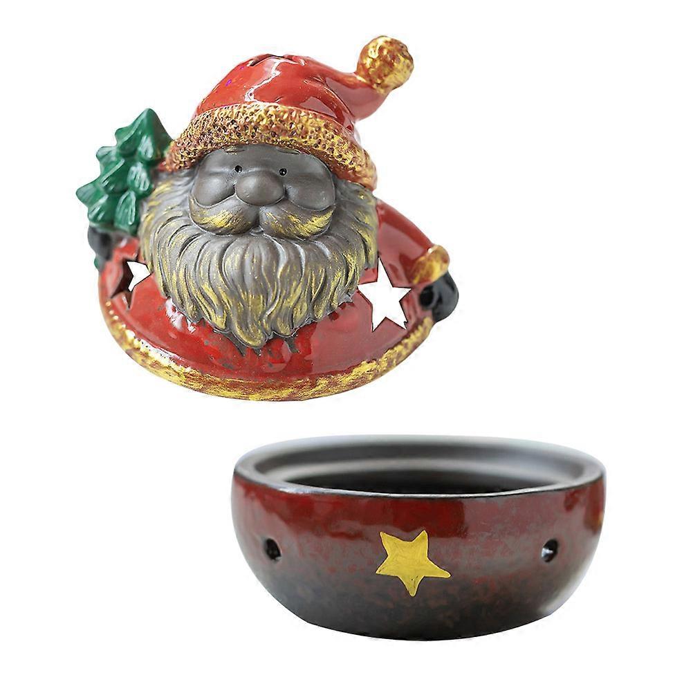 Ceramic Aromatherapy Burner 1Pc Santa Claus Censer Decorative Incense Furnace Stress Relief Suitable For Living Room