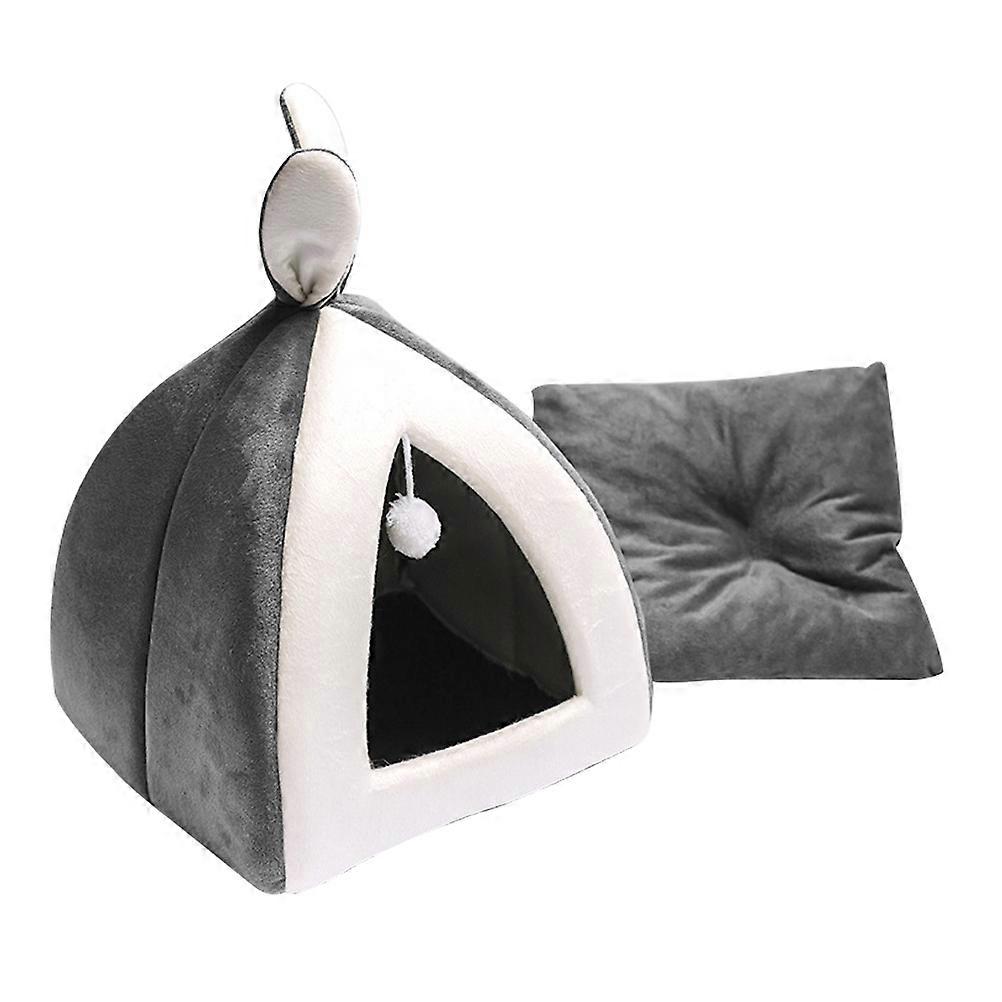 Pet Bed Nest Security For Cats Indoor Use Simple Shape 1Pack Grey Color