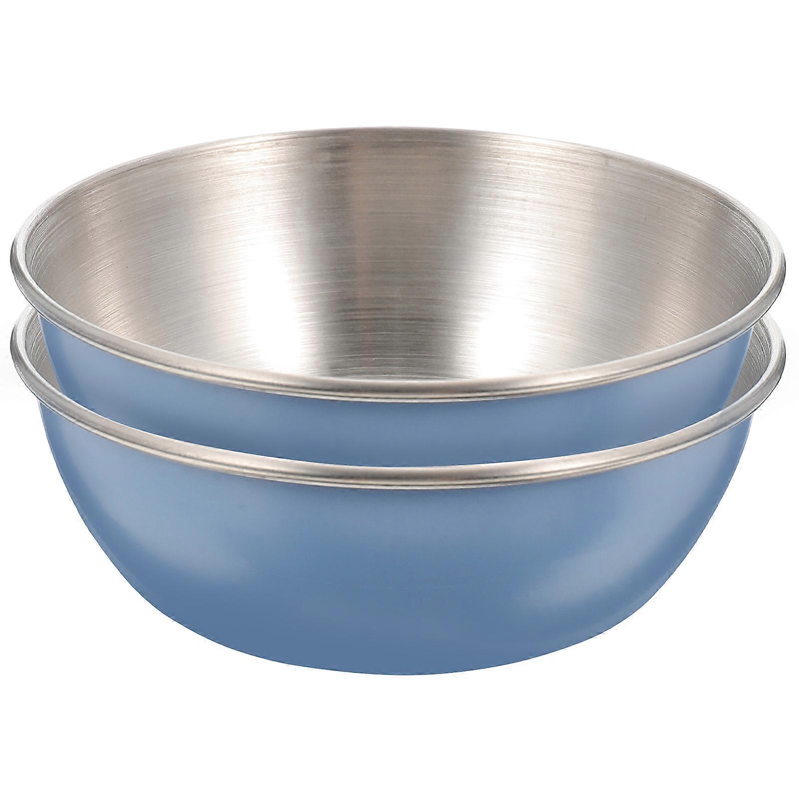 Stainless Steel Dipping Bowls for Home Use Assorted Color Simple Design 2Pcs